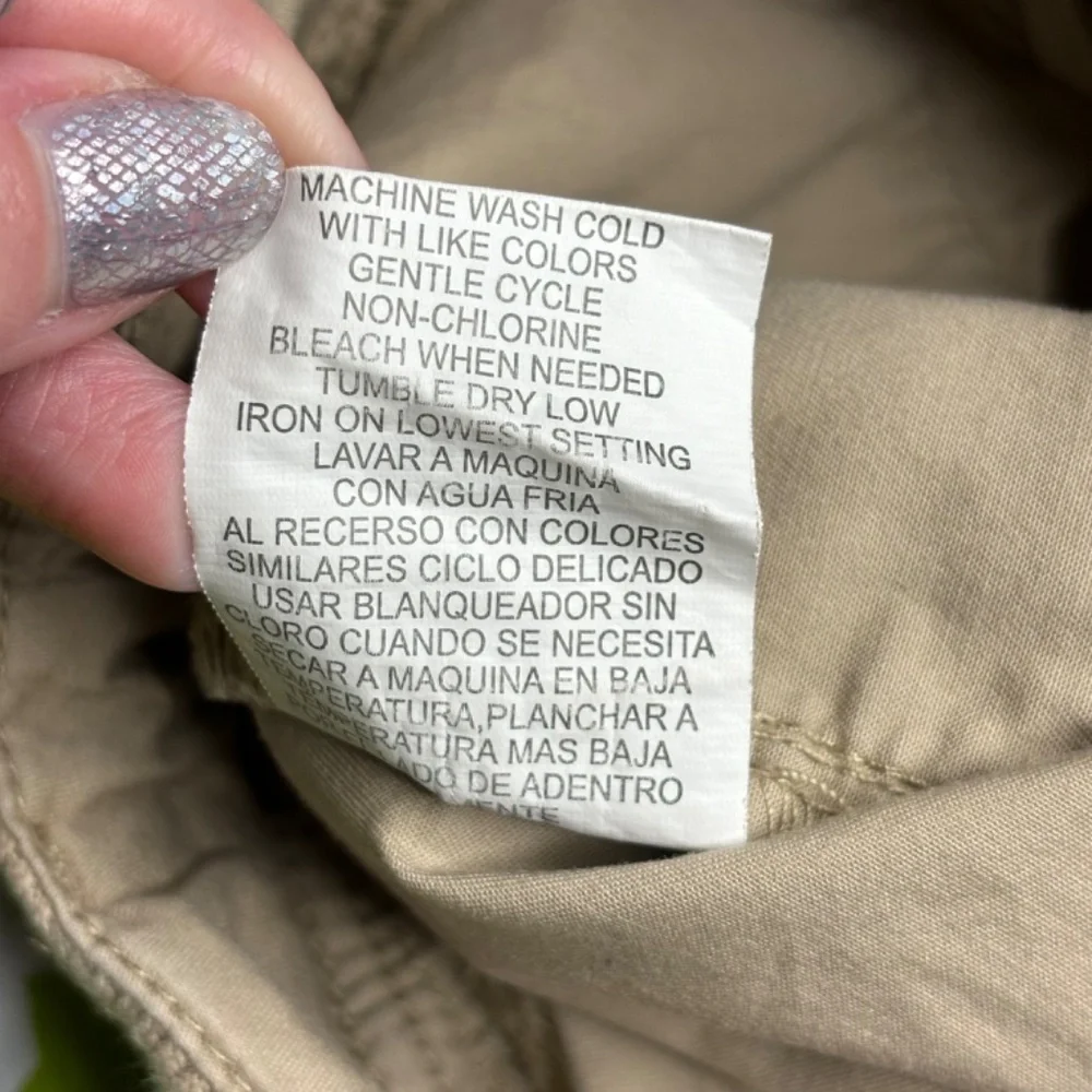 Rewind‎ Girls Shorts Size 7 Tan Khaki Roll Up Adjustable Length Bermuda Shorts